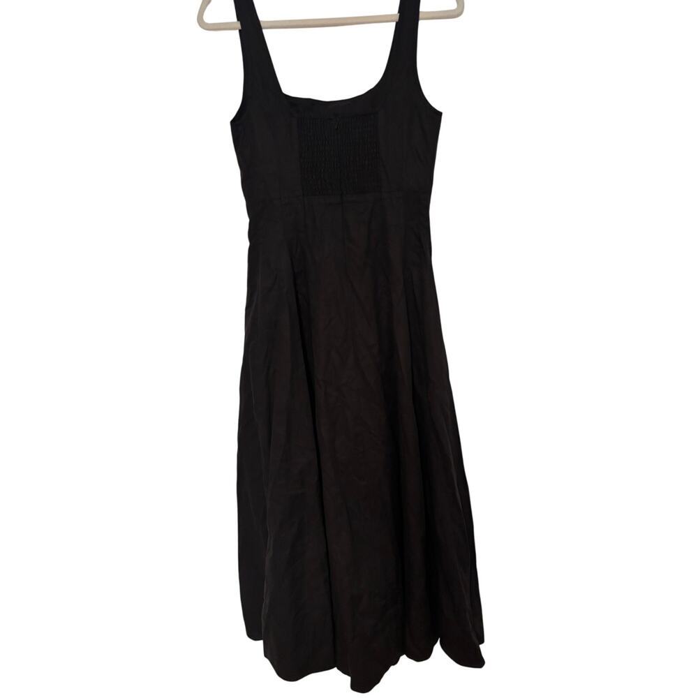 NWT Madewell Seamed Squareneck Midi Dress In Black Size 2 - Picture 9 of 9